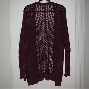 LA Hearts maroon cardigan. Size XS/S.